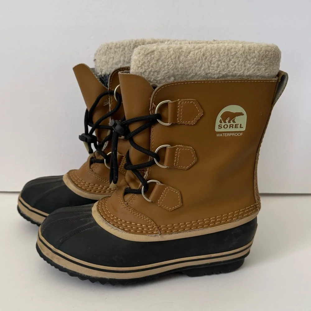 Sorel Youth Caribou Waterproof Youth Unisex Boots Size 4